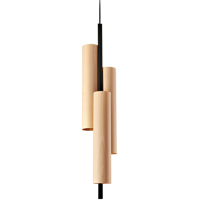 Black Note Triplet Multi-Light Pendant by LZF