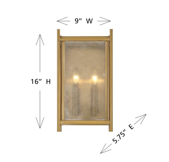 Jacobs 2-Light Wall Sconce by Savoy House