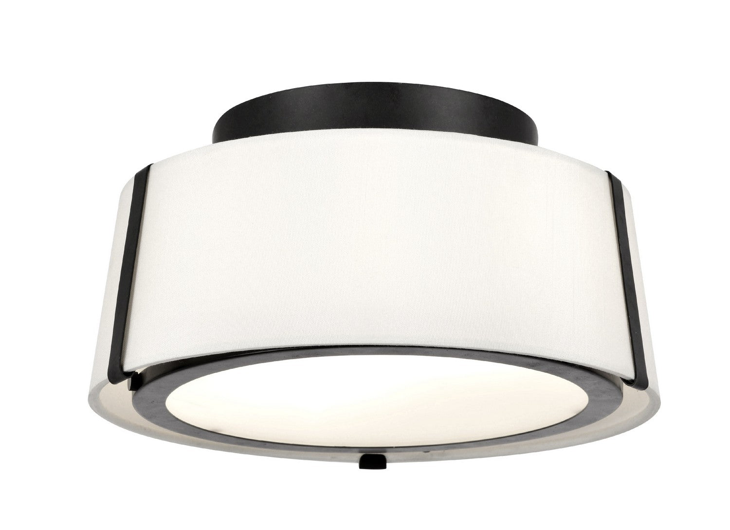 Crystorama - FUL-903-BK - Two Light Semi Flush Mount - Fulton - Black