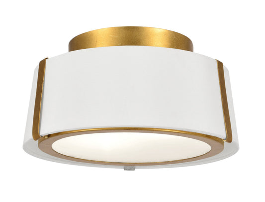 Crystorama - FUL-903-GA - Two Light Semi Flush Mount - Fulton - Antique Gold