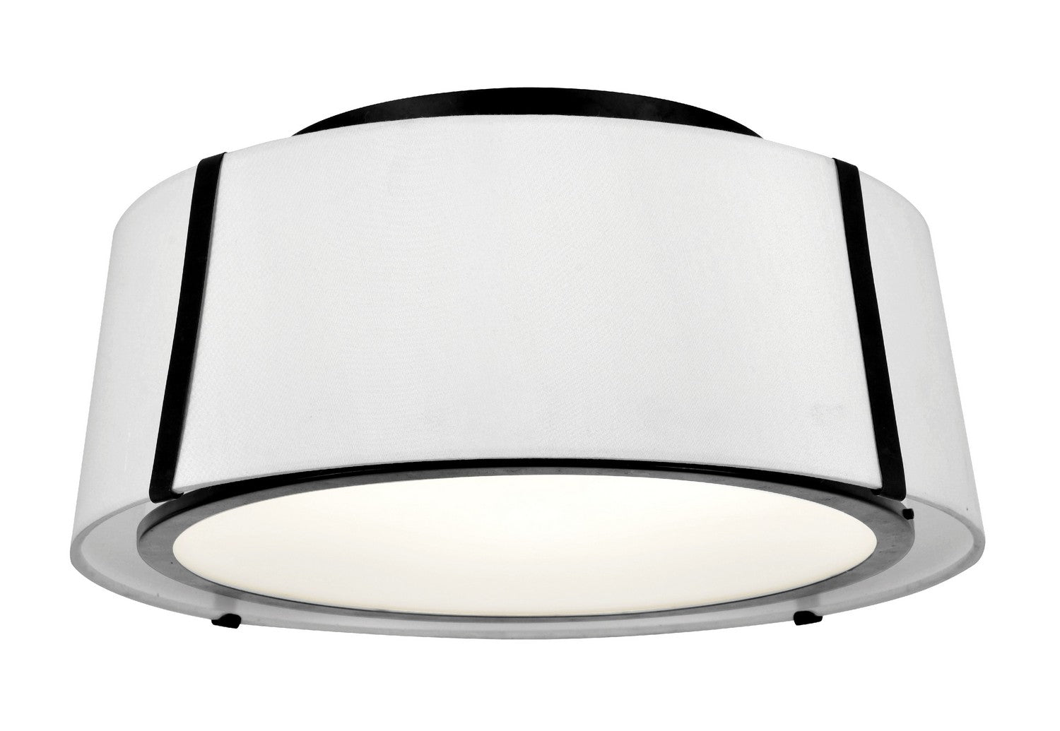 Crystorama - FUL-905-BK - Three Light Semi Flush Mount - Fulton - Black