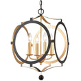 Load image into Gallery viewer, Crystorama - ODE-704-BK-GA - Four Light Chandelier - Odelle - Black / Antique Gold
