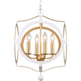 Load image into Gallery viewer, Crystorama - ODE-704-MT-GA - Four Light Chandelier - Odelle - Matte White / Antique Gold
