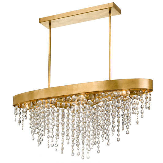 Crystorama - WIN-619-GA-CL-MWP - Eight Light Chandelier - Winham - Antique Gold