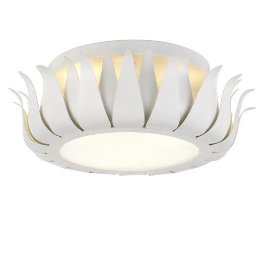 Crystorama - 510-MT - Three Light Flush Mount - Broche - Matte White