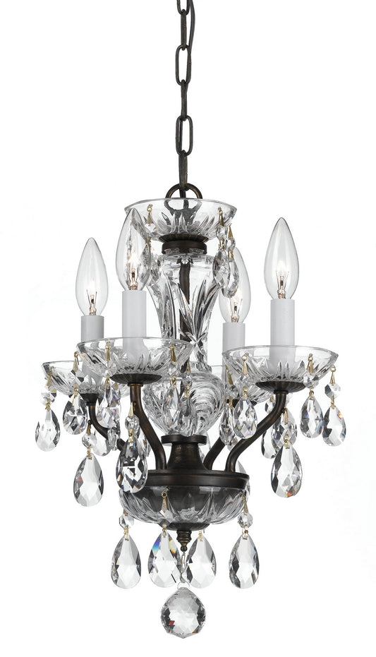 Crystorama - 5534-EB-CL-S - Four Light Chandelier - Traditional Crystal - English Bronze