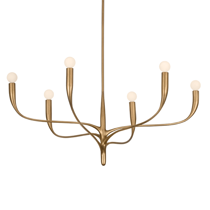 Labra Chandelier by Hudson Valley Lighting - Patina Gold Leaf Finish