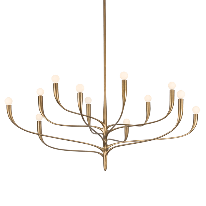 Labra Chandelier by Hudson Valley Lighting - Patina Gold Leaf Finish