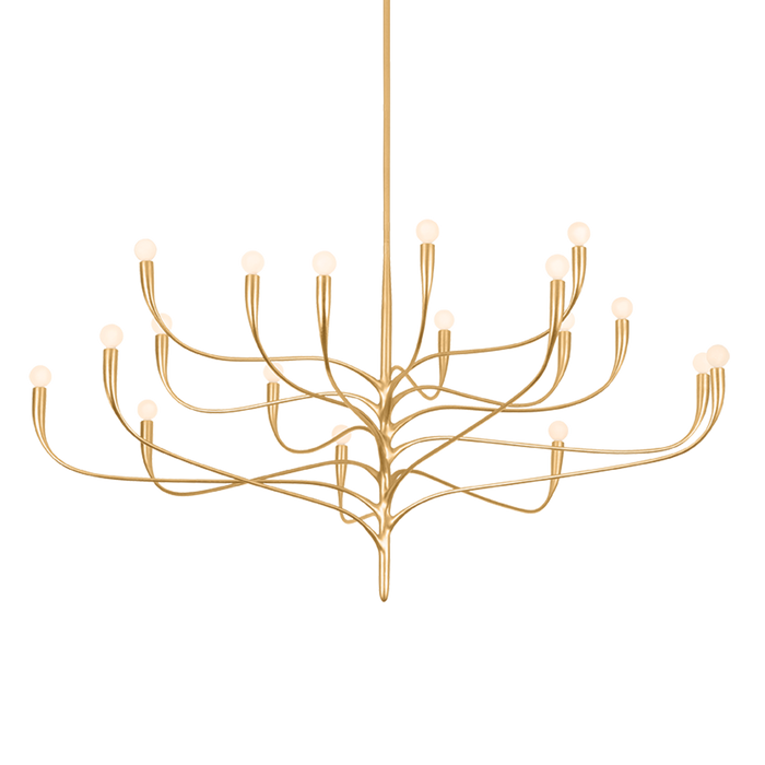 Labra Chandelier by Hudson Valley Lighting - Vintage Gold Leaf Finish