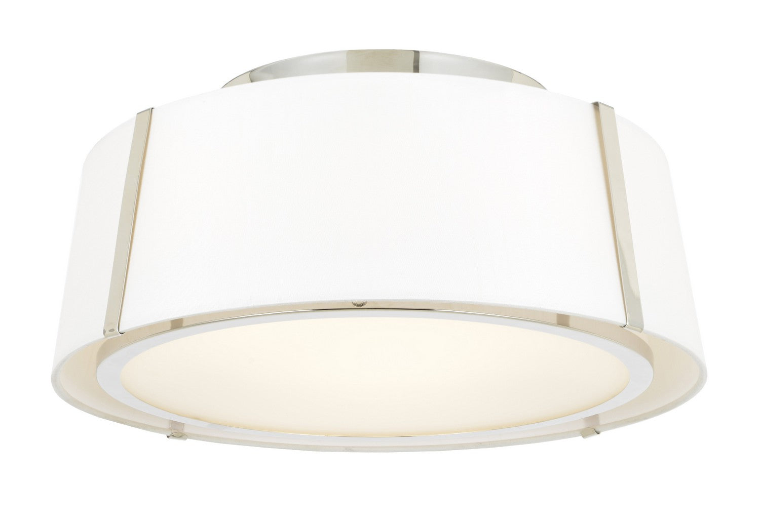 Crystorama - FUL-905-PN - Three Light Semi Flush Mount - Fulton - Polished Nickel