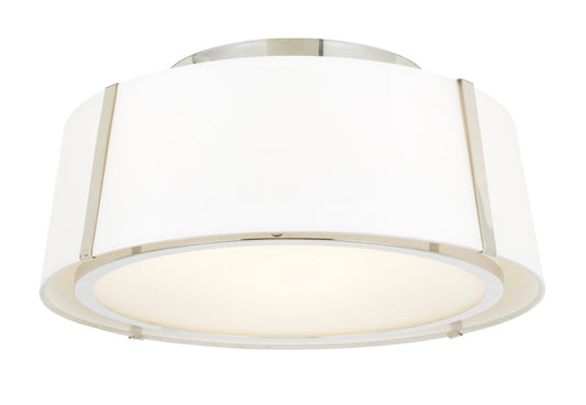 Crystorama - FUL-905-PN - Three Light Semi Flush Mount - Fulton - Polished Nickel