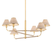 Shore Road Chandelier by Hudson Valley Lighting - Aged Brass Finish