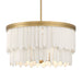 Briscade 9-Light Pendant - Painted Legacy Brass and White - Minka-Lavery