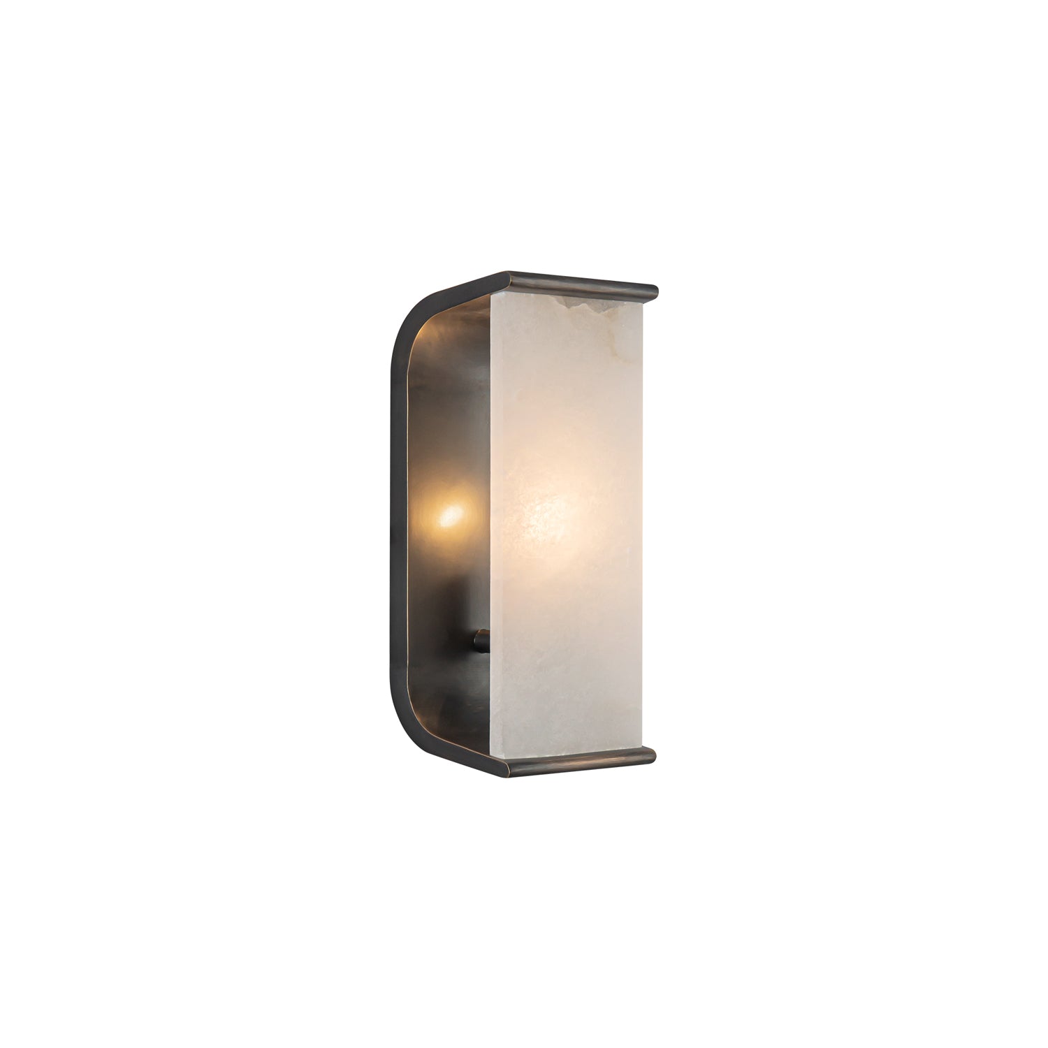 Abbott 10-in Urban Bronze/Alabaster 1 Light Wall/Vanity by Alora Lighting | WV327010UBAR | Alora Lighting