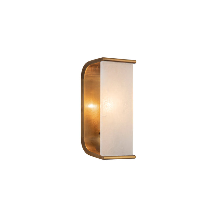 Abbott 10-in Vintage Brass/Alabaster 1 Light Wall/Vanity by Alora Lighting | WV327010VBAR | Alora Lighting