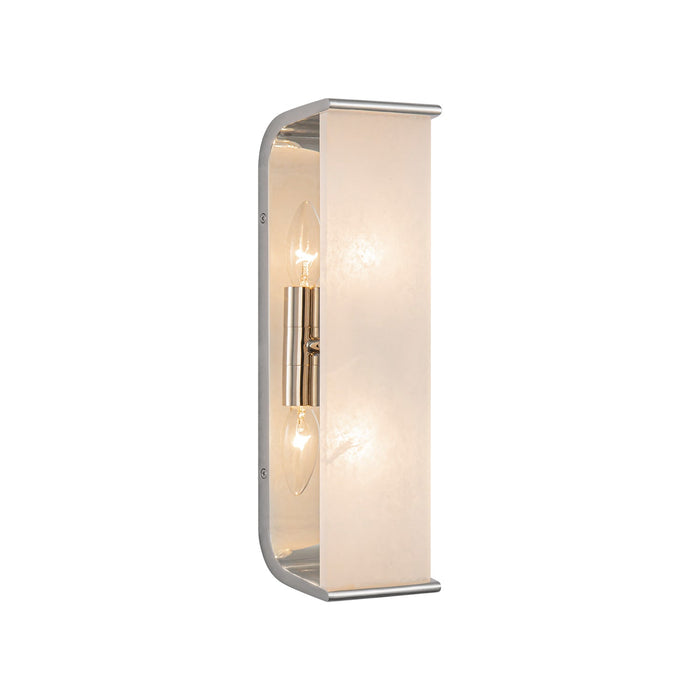 Abbott 15-in Polished Nickel/Alabaster 2 Lights Wall/Vanity by Alora Lighting | WV327015PNAR | Alora Lighting