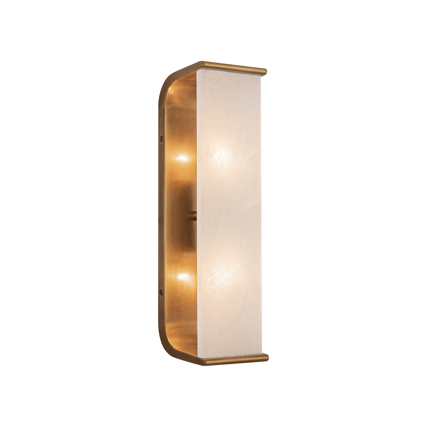 Abbott 15-in Vintage Brass/Alabaster 2 Lights Wall/Vanity by Alora Lighting | WV327015VBAR | Alora Lighting