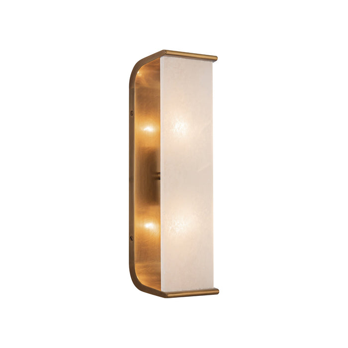 Abbott 15-in Vintage Brass/Alabaster 2 Lights Wall/Vanity by Alora Lighting | WV327015VBAR | Alora Lighting