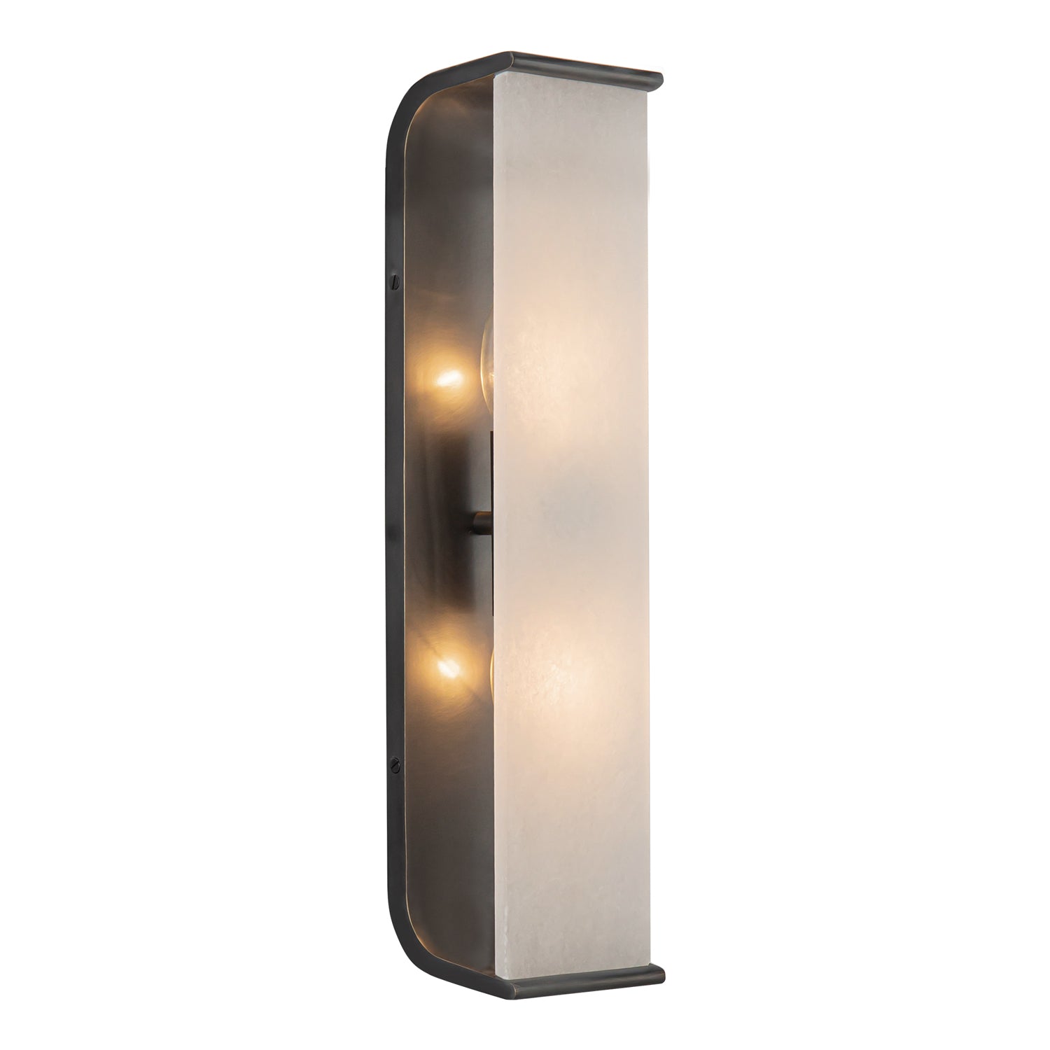 Abbott 19-in Urban Bronze/Alabaster 2 Lights Wall/Vanity by Alora Lighting | WV327019UBAR | Alora Lighting