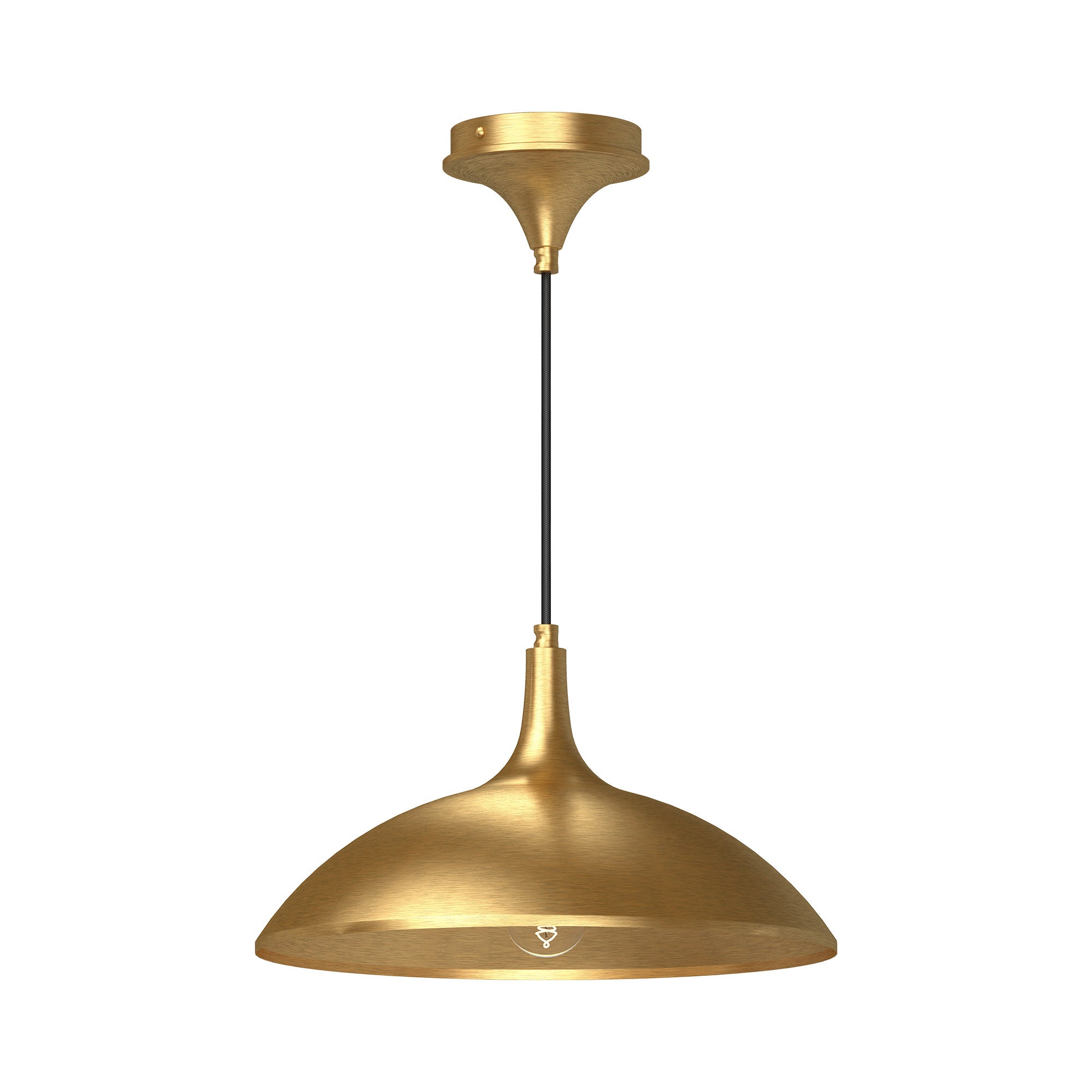 Abel 14-in Brushed Gold 1 Light Pendant by Alora Lighting | PD627914BG | Alora Lighting