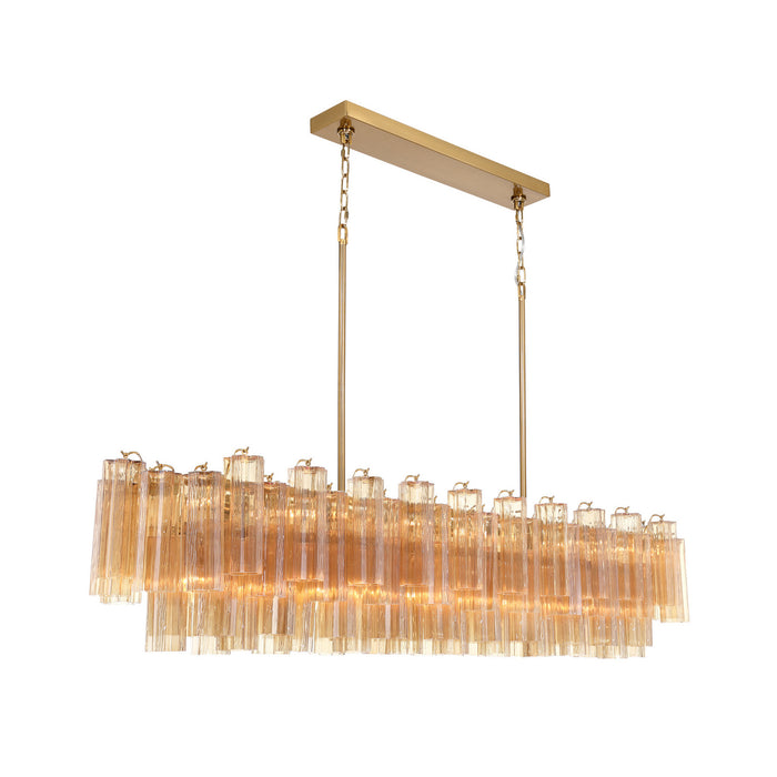 Addis 65'' Aged Brass Linear Chandelier