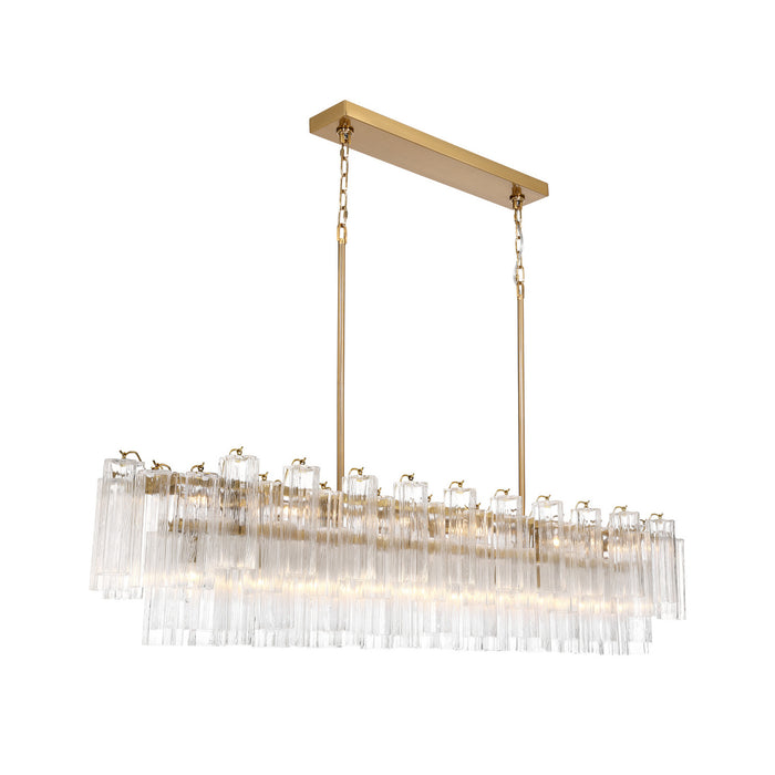 Addis 65'' Aged Brass Linear Chandelier
