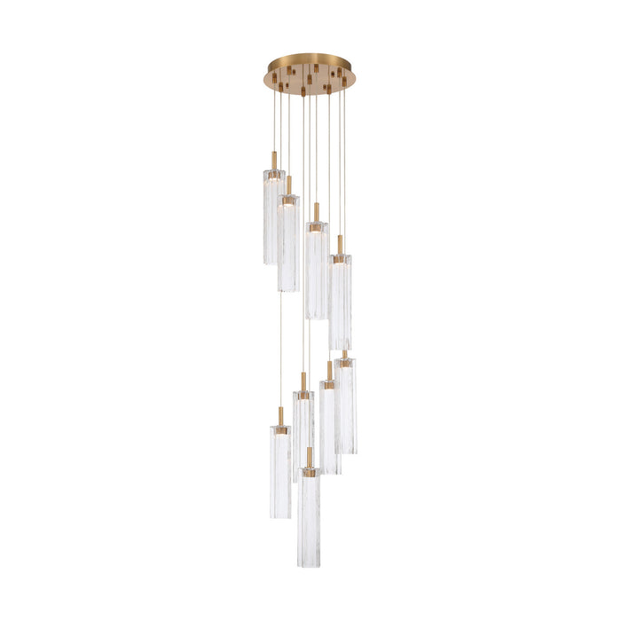 Addis 12" Integrated LED Multi-Light  Aged Brass Pendant