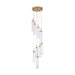 Addis 12" Integrated LED Multi-Light  Aged Brass Pendant