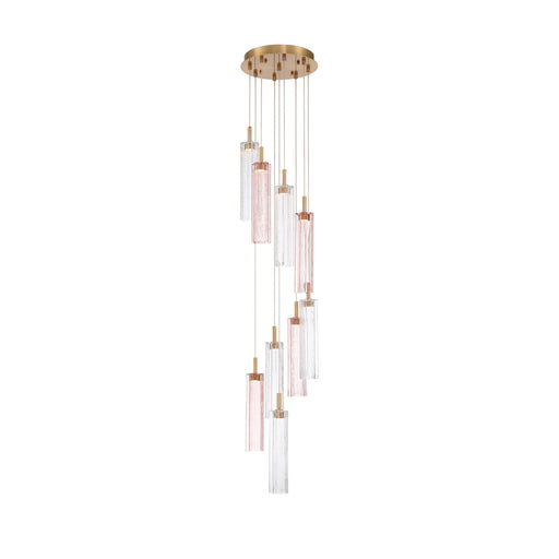 Addis 12" Integrated LED Multi-Light  Aged Brass Pendant