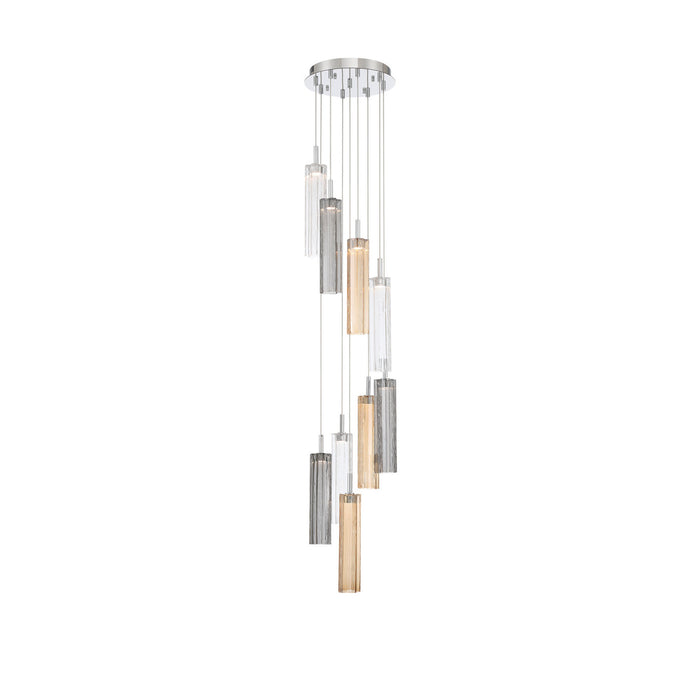 Addis 12" Integrated LED Multi-Light  Polished Chrome Pendant