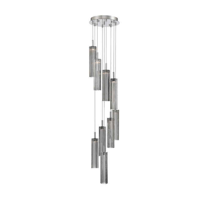 Addis 12" Integrated LED Multi-Light  Polished Chrome Pendant