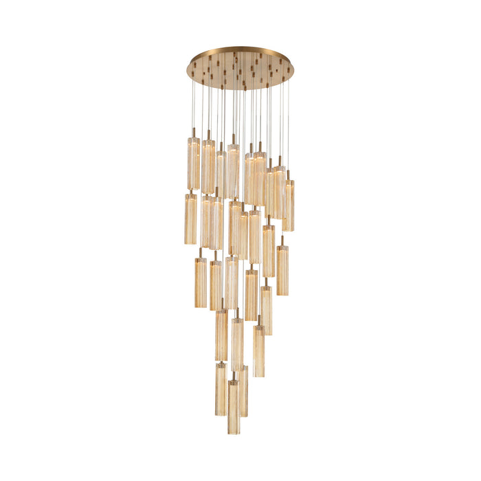 Addis 26" Integrated LED Multi-Light  Aged Brass Pendant
