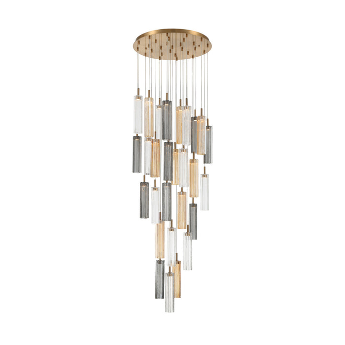Addis 26" Integrated LED Multi-Light  Aged Brass Pendant