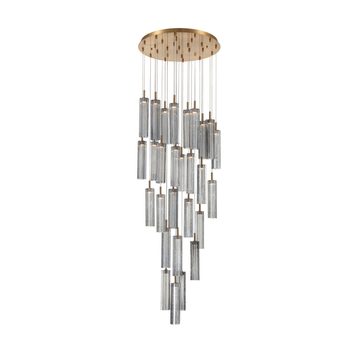Addis 26" Integrated LED Multi-Light  Aged Brass Pendant
