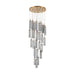 Addis 26" Integrated LED Multi-Light  Aged Brass Pendant