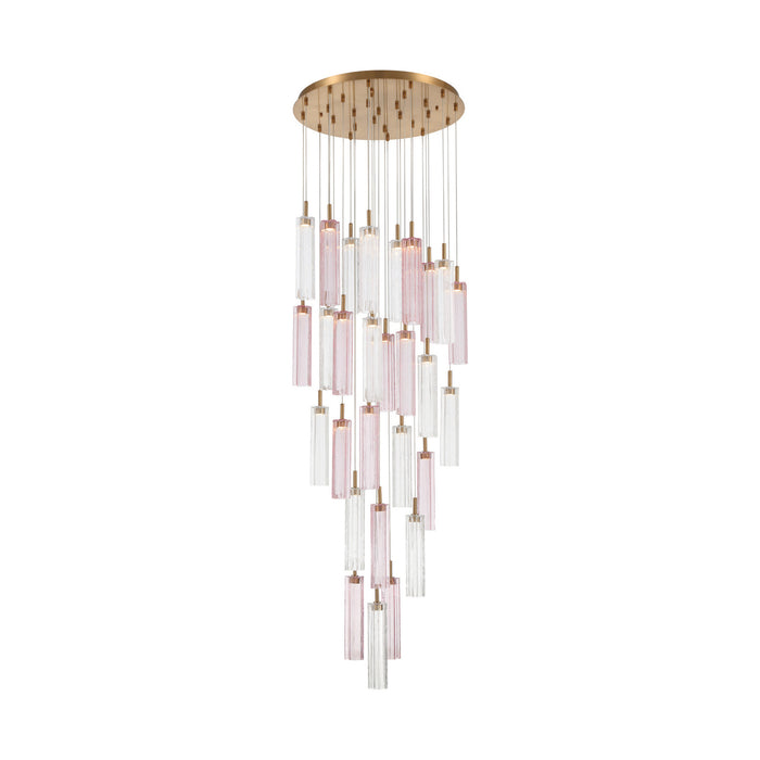 Addis 26" Integrated LED Multi-Light  Aged Brass Pendant
