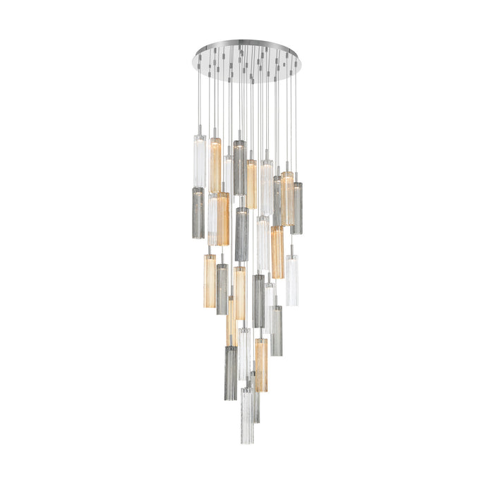 Addis 26" Integrated LED Multi-Light  Polished Chrome Pendant