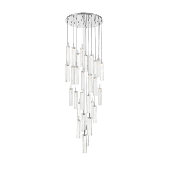 Addis 26" Integrated LED Multi-Light  Polished Chrome Pendant