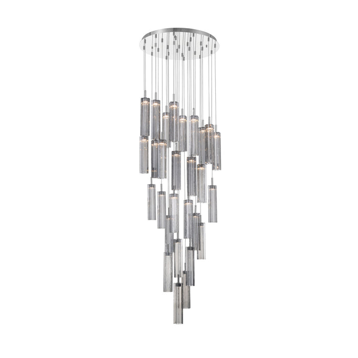 Addis 26" Integrated LED Multi-Light  Polished Chrome Pendant