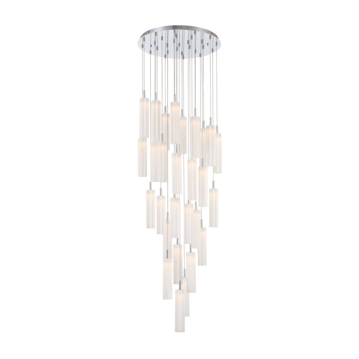Addis 26" Integrated LED Multi-Light  Polished Chrome Pendant