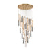 Addis 36" Integrated LED Multi-Light  Aged Brass Pendant