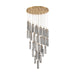 Addis 36" Integrated LED Multi-Light  Aged Brass Pendant