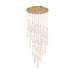 Addis 36" Integrated LED Multi-Light  Aged Brass Pendant