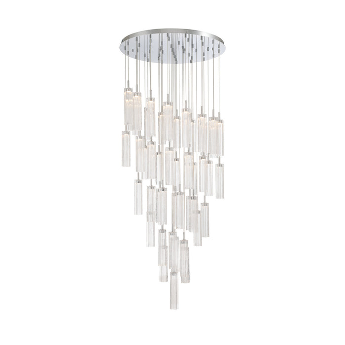 Addis 36" Integrated LED Multi-Light  Polished Chrome Pendant