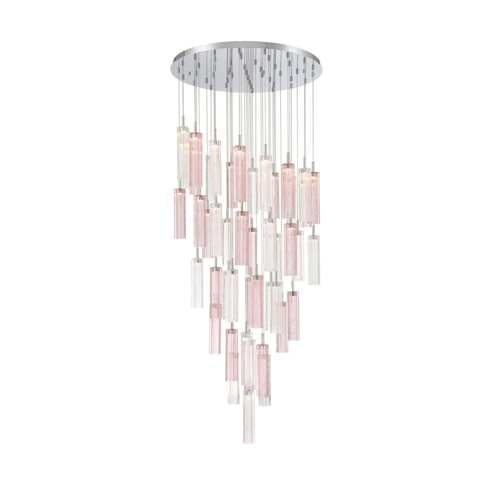 Addis 36" Integrated LED Multi-Light  Polished Chrome Pendant