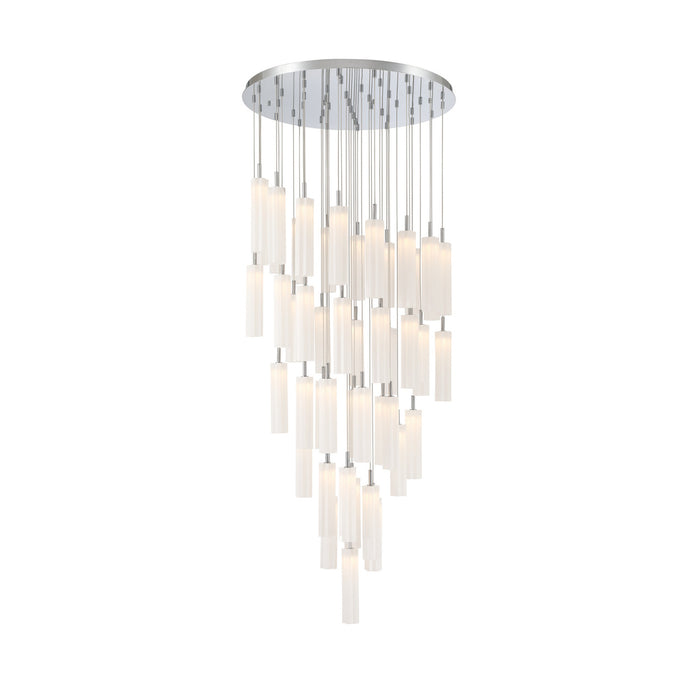 Addis 36" Integrated LED Multi-Light  Polished Chrome Pendant
