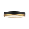 Load image into Gallery viewer, Adelaide 11-in Aged Gold/Matte Black LED Flush Mount by Alora Lighting | FM554211AGMB-5CCT | Alora Lighting
