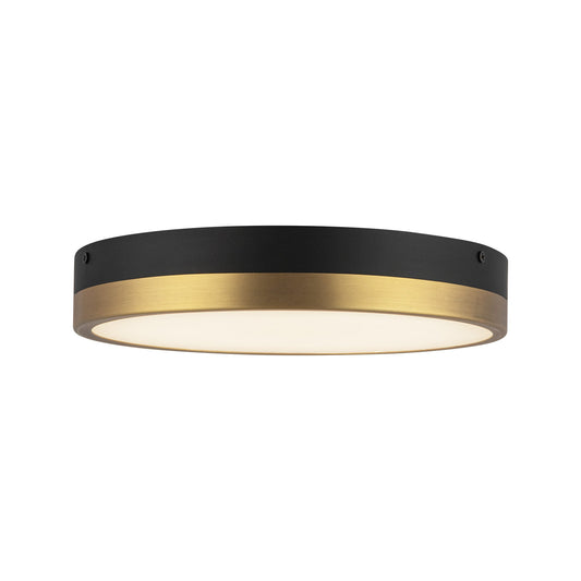 Adelaide 11-in Aged Gold/Matte Black LED Flush Mount by Alora Lighting | FM554211AGMB-5CCT | Alora Lighting