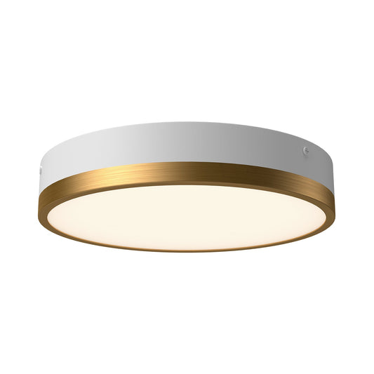 Adelaide 11-in Aged Gold/White LED Flush Mount by Alora Lighting | FM554211AGWH-5CCT | Alora Lighting