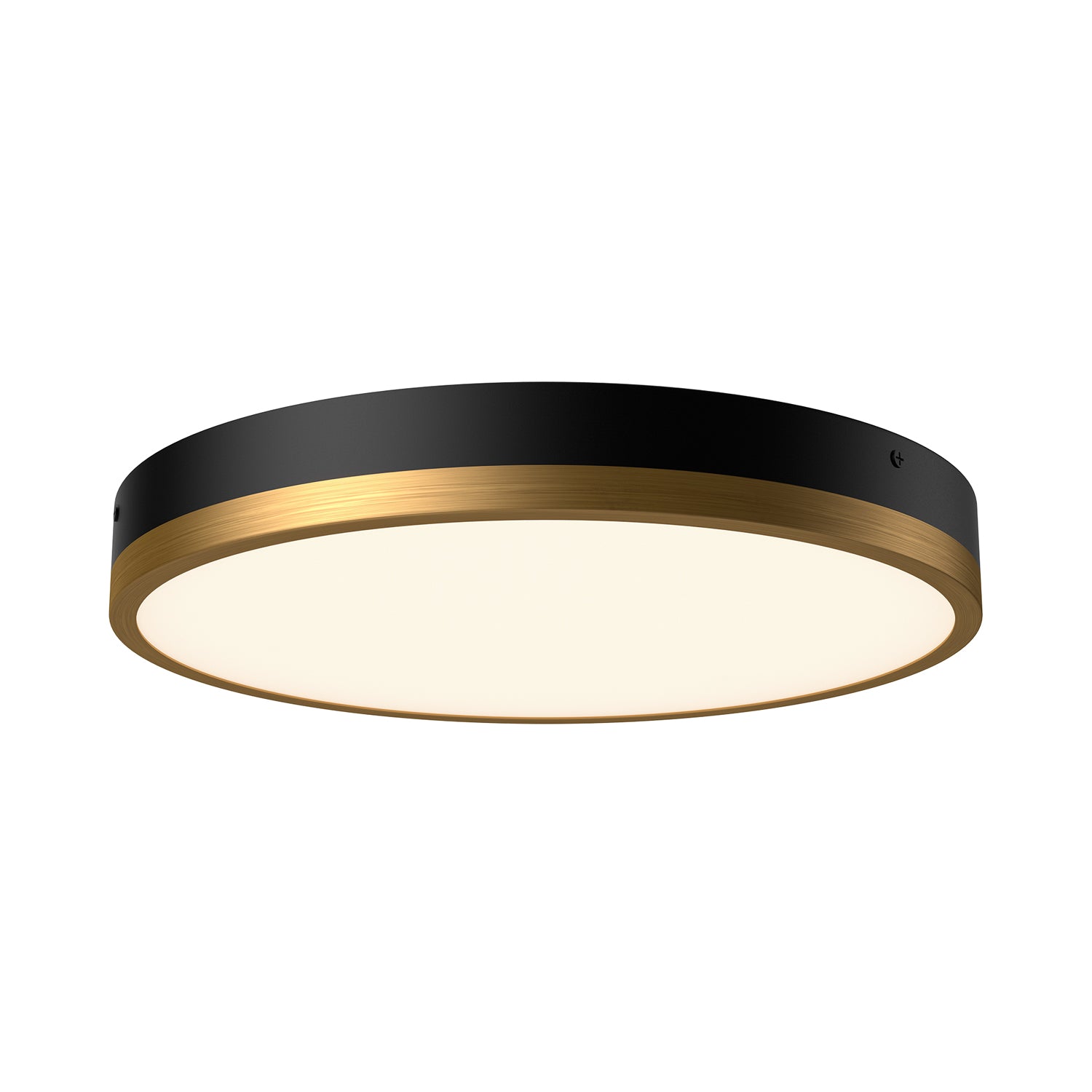 Adelaide 15-in Aged Gold/Matte Black LED Flush Mount by Alora Lighting | FM554215AGMB-5CCT | Alora Lighting